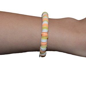 Handmade Clay bead Summer colored Elastic bracelet